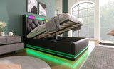 Twin size Upholstered, 360 surround LED function, Buttons/Apps/Remote Control, hydraulic storage N736P188805B