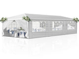 10x30ft Outdoor Pop Up Canopy, Portable Instant Canopy Tent with 8 Sidewalls for Outdoor Events 47765489