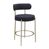 ZUN Modern Sherpa Counter Height Stools Set of 2, Uphsoltered 26" Seat Height Barstools with Brushed 57237025