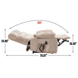 Lift Recliner Chair Heat Massage Dual Motor Infinite Position Up to 350 LBS Large Electric Power W3224P288641