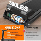 Folding Treadmill with Handles, 3.0HP Portable Treadmill, Portable Treadmill with Handles 52233783