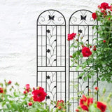 2 Pack Metal Garden Trellis 86.7" x 19.7" Rustproof Trellis for Climbing Plants Outdoor Flower W1586P268024