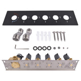 5-Function Black Brass Shower Diverter Thermostatic Valve Shower Diverter Valve Constant Temperature 28674167
