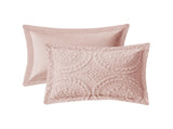 Full/Queen Embroidered Medallion Faux Fur Ultra Plush Comforter Mini Set B03597037