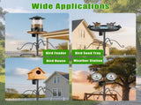 Bird Feeder Pole with Squirrel Baffle, 5-Prong Base Heavy Duty Bird Feeder Stand, 32"-94" Adjustable 89092428