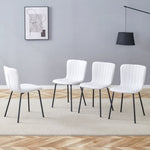 ZUN Luxury Minimalist Chairs - A set of 4 high quality dining chairs with black legs. The integral W1151P262794