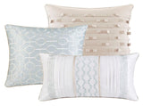 7 Piece Comforter Set Aqua King B03596853