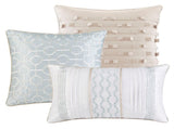 7 Piece Comforter Set Aqua Queen B03596852