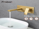 Wall Mount Faucet for Bathroom Sink or Bathtub, Single Handle 2 Holes Brass Rough-in Valve Included, 12158817