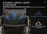 Aluminum Alloy Transport Wheelchair. 20" Seats. With front and Rear Locking Hand Brakes. 24" Quick W3121P297406