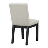 ZUN TREXM Simple and Modern 4-piece Upholstered Chairs with black legs for Living Room, Dining Room WF309287AAB