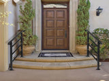 Handrails for Outdoor Steps, Wrought Iron Handrail Fits 1 or 3 Steps, Transitional Handrail with 44429222