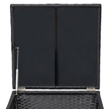 Outdoor PE Wicker Side Table with Storage, Small Patio Storage Bin Container for Hose Cushion Towel, 92404890