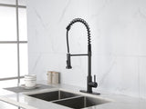 Spring kitchen with pull-out sprayer, stainless steel single handle single hole kitchen sink W2287P183742