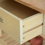 Kitchen Island & Kitchen Cart, Mobile Kitchen Island with Two Lockable Wheels, Rubber Wood Top, W42049334