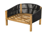 Grotta Outdoor Wood Club Chair, Dark Gray Rope with Gray Cushion N775P301130G