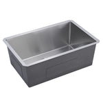 ZUN 32" L X 19" W Undermount Single Bowl 18 Gauge 304 Stainless Steel Kitchen Sink W1225P266036