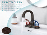 Oil Rubbed Bronze Bathroom Faucet with 2-Handle and 360 Degree Rotating Spout, Crescent Moon Style 81054067