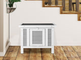 20" Wooden Waterproof Rabbit Hutch Pet Bunny Small Animal House Habitat Gray 60796118