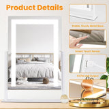 Lighted Makeup Mirror, 15.74X11.81 Hollywood Vanity Mirror with Led Lights, Three Color Lighting 78293158