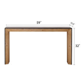 Black / Natural Wooden Console Table Narrow Entryway Table Modern Couch Table Small Entry Way W2729P198996