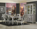 ZUN Modern Glam Design 1pc Dining Table with Extension Leaf Silver Finish Acrylic Inset Framing Dining B011104400