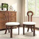 Vintage Rubber Solid Wood Dining Chair, Sheep Plush Dining Chair, Armless Dining Chair, Suitable For W1535P281510