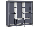 71" Portable Closet Wardrobe Clothes Rack Storage Organizer with Shelf Gray 67325725