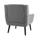 Modern Soft Linen Material Ergonomics Accent Chair Living Room Chair Bedroom Chair Home Chair With W67634084