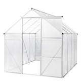 6x8 Hybrid Polycarbonate Greenhouse Silver 25412414