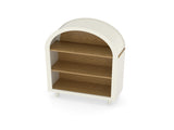Arched Small Bookcase,Arched Storage Cabinet,Wooden Modern Arched Top Bookshelf 3 Shelves,White W2557P331018