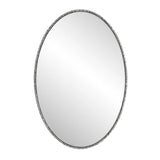 Iron Art Oval Retro Mirror, Antique Effect, Wall Hanging, Suitable For Bathroom, Bedroom, Living W757P251823