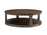 40inch Large Curved 2 Tier Traditional Round Circle Wooden Center Coffee,Mid Century Rounded W2582P202642