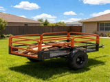 1500LBS Capacity 15 Cubic Feet Dump Cart Trailer, Heavy Duty Tow Behind Hauling & Dumping Wagon for W1422P412933
