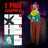 6ft Yellow Eyed Clown Outdoor Halloween Decorations 21191499