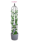 ZUN 6.2ft Garden Obelisk Trellis,Lightweight Rustproof Plastic Coated Metal Tall Tower Trellis 76173444