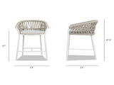 Maiden 27" Set of 2 Patio Counter Stool, Beige Axroma Olefin B2719P245994