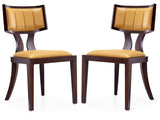 Pulitzer Wood Vegan Leather Dining Chair in Camel - Set of 2 B365P415821