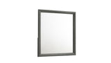 Denver Modern Style Mirror Made with Wood in Gray B009P272308