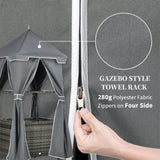 Portability Poolside Towel Holder Rack with Covered - Gray 34056614