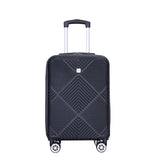 4-piece ABS lightweight suitcase, 14 inch makeup box, aircraft wheels BLACK W284P149254