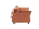 Folding sofa bed, adjustable back, access sofa, recliner, single bed, orange W1658P176549