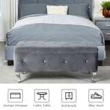 Tufted Storage Ottoman Bench For Bedroom End Of Bed Large Upholstered Storage Benches Footrest With W2268P146701