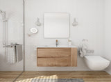 30" Wall Mounting Bathroom Vanity With Gel Sink, Soft Close Drawer W999102534