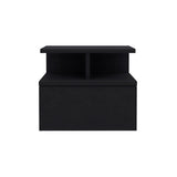 Adele Floating Nightstand , End Table, Side Table Drawer, Open Top Shelves -Black B20092134