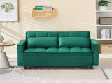 55 "green velvet sofa, elegant with convenient pockets, clever interpretation of the three-in-one W3371P315005