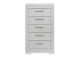Blanca Modern Style 5-Drawer Chest Made with Wood in White B009P243272