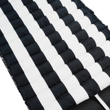 2 PCS Set Outdoor Lounge Chair Cushion Replacement Patio Seat Cushion BLACK-WHITE Stripe Sale to 68957994