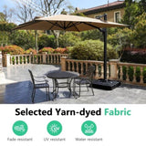 10 FT Cantilever Patio Umbrella 360&deg Rotation & Tilt Adjustment, Square Outdoor Offset Umbrella B082P195468
