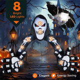 10.2x8.7ft Giant Grim Reaper Inflatable Arch - 8 LED Lights, Built-in Blower for Easy Inflation, 60917462